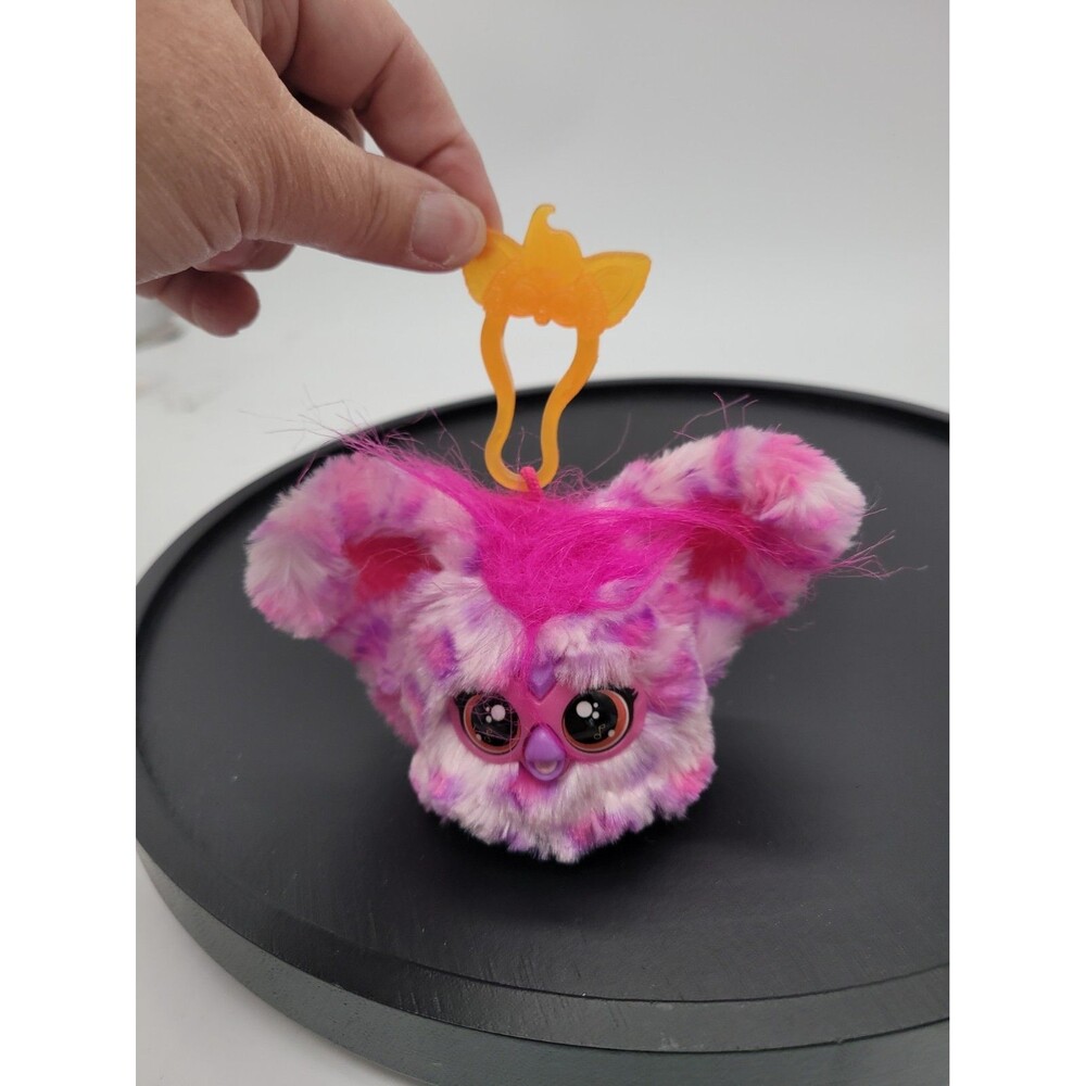 Furby Furblets Hip Bop Electronic Plush Hasbro Pink Purple Clip On Works 3"
